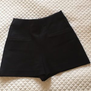 Zara- Black High Waisted Shorts
